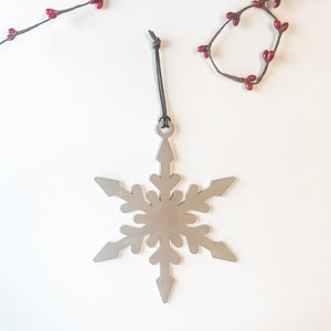 Snowflake Christmas Metal Ornament