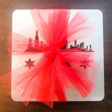 Chicago Skyline Flag Coasters - Custom Personalized Home Décor Gift