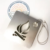 Stainless Steel Campfire 4x4 Metal Coaster Set