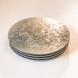 Galvanized Steel Reclaimed 4x4 Metal Coaster Gift Set